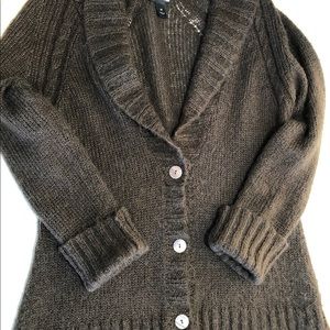 H&M Chocolate Brown Cardigan Sweater Size M